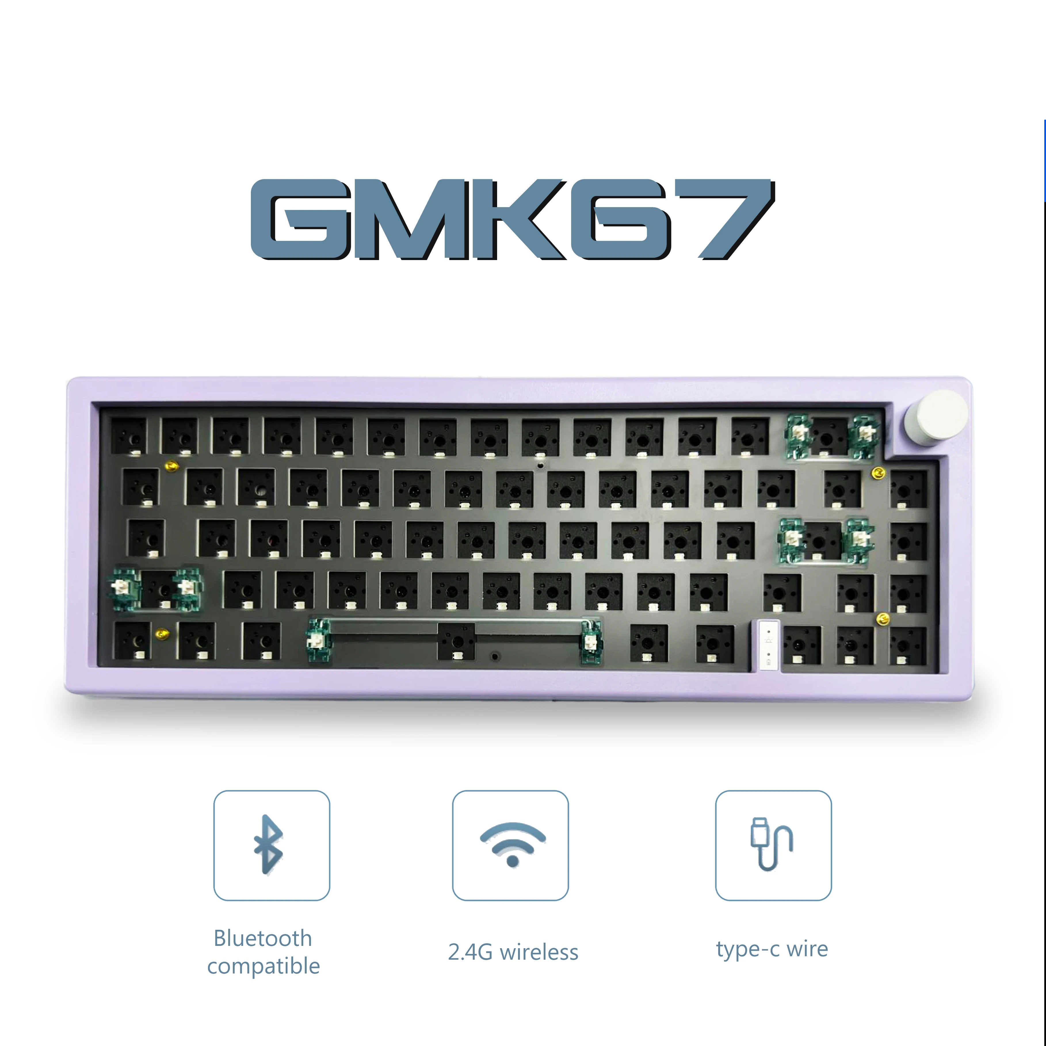 Zuoya Gmk67 Portable Gaming Mechanical Keyboard Kit Wireless Bluetooth