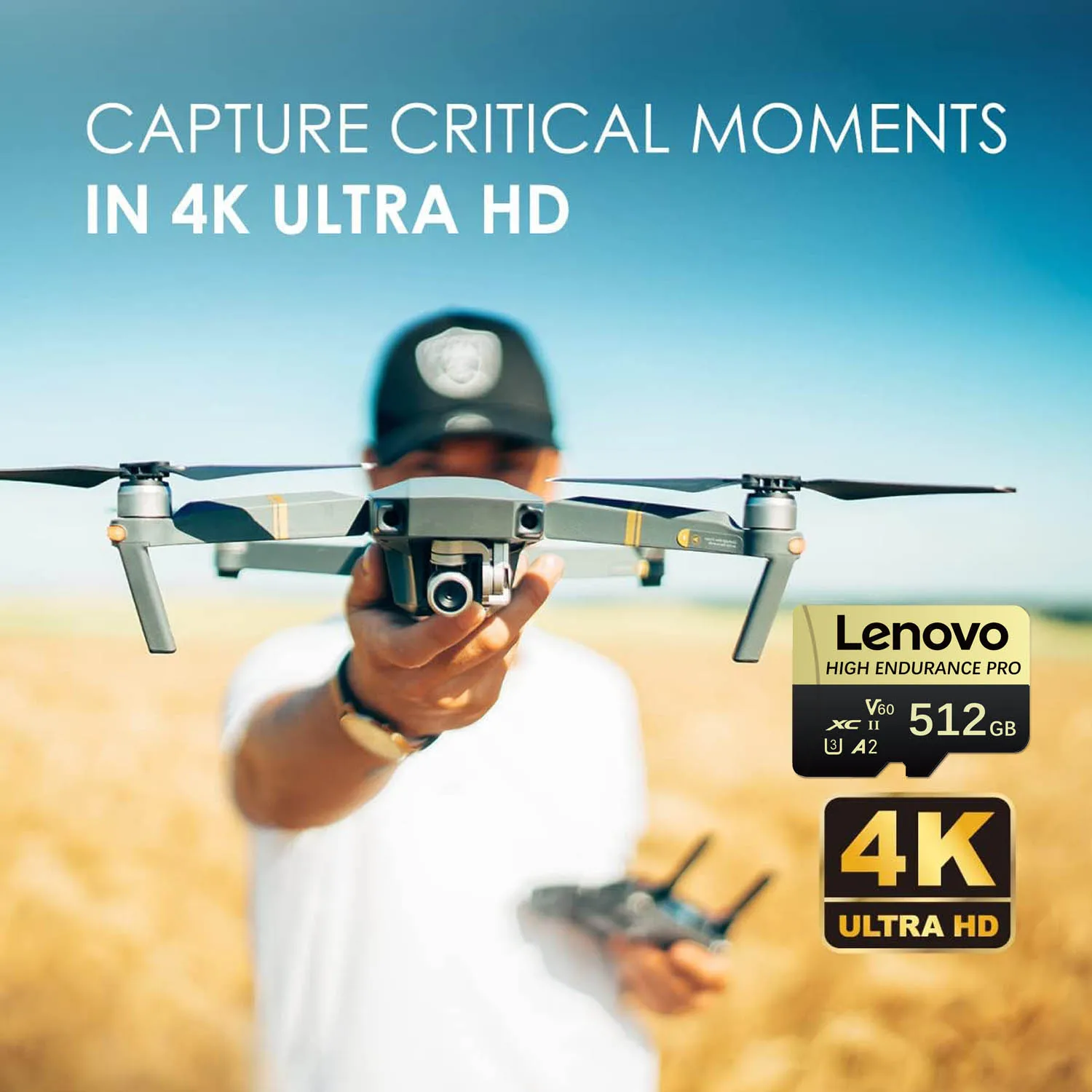 레노버 마이크로 SD 카드 A2 U3 4K 메모리 카드 1TB 클래스 10 고속 메모리 카드 128GB 256GB 512GB TF 플래시 카드 (카메라용)