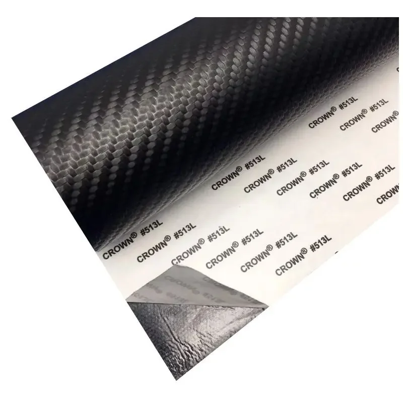 Self-Adhesive Carbon Fiber Leather Backing Crown 513L Car Decorative Threshold Strip Door Panel Anti-Kick PVC Leather