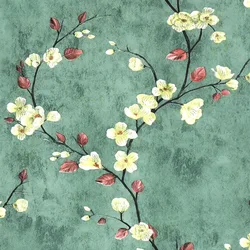 Vintage Floral Green Leaf Peel and Stick Waterproof Wallpaper for Living Room and Bedroom Renovation (Green)