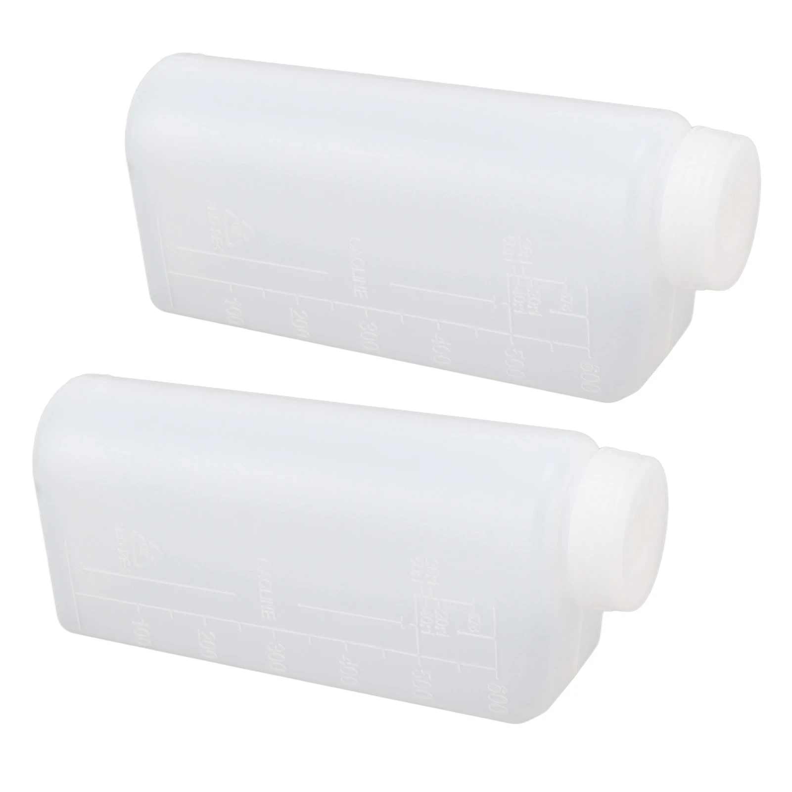 2PCS Oil Mixing Bottle Container 600ML 2 Stroke Oil Petrol Fuel Mix Bottle Professional Stable High Accuracy for Ironing Machine