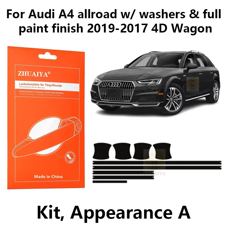 

Защитная пленка для красок дверной ручки, защитная пленка из ТПУ для Audi A4 allroad с шайбами и полноцветной отделкой 2019-2017 4D