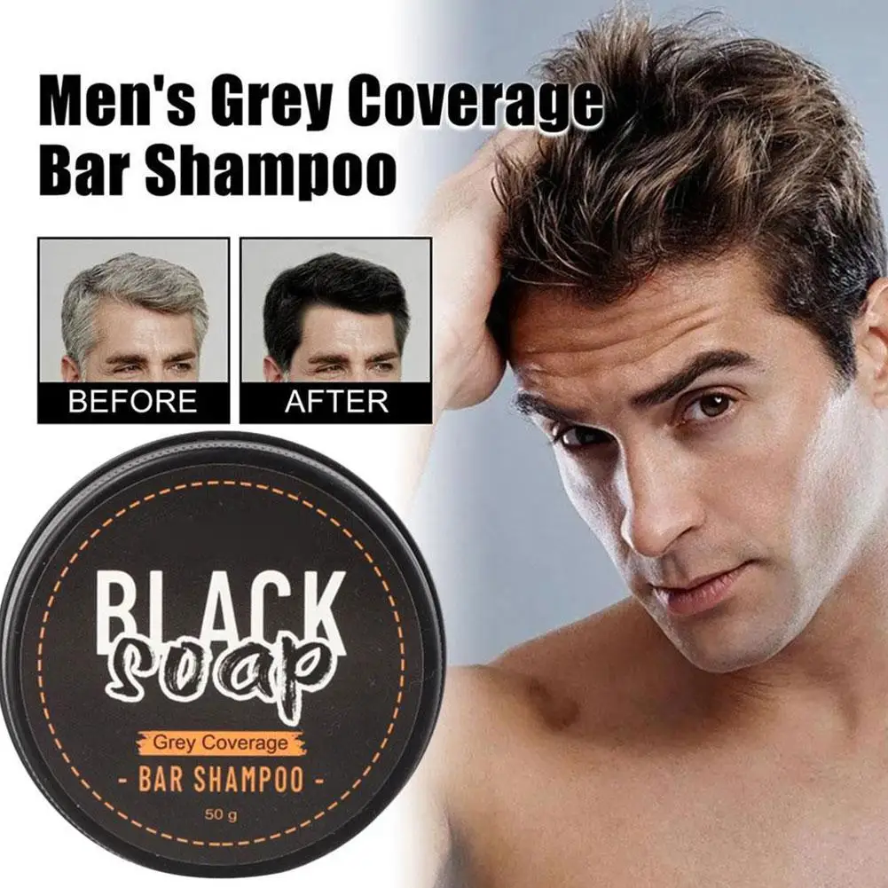 

50g Hair Darkening Shampoo Bar Soap Anti Dandruff Deep Cleansing Improve Itchy Head Frizz Black Nourishment Beautiful Hair Care