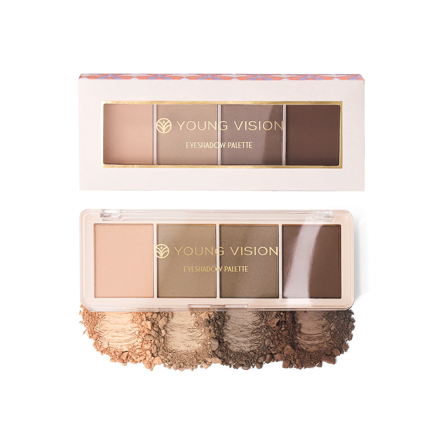 YOUNG VISION 4-color eyeshadow disc with pearl gloss and matte large ground color scheme for daily makeup eyeshadow 5