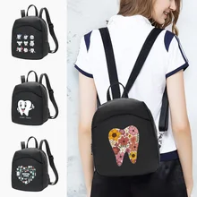 

Mini Backpack Crossbody Bag for Teenage Girl Women Shoulder Phone Purse Teeth Pattern New Trendy Female 2022 Small School Bag