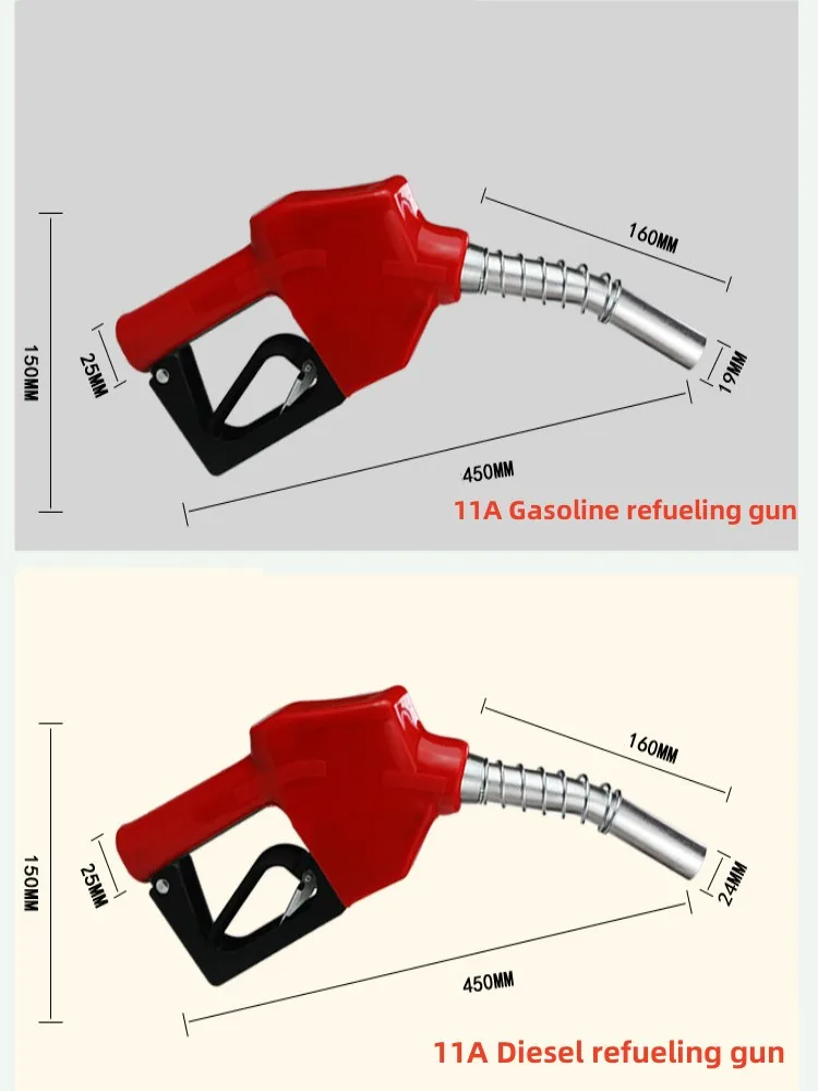 Pistola per ugello di ricarica in acciaio inossidabile spegnimento automatico ugello di ricarica del carburante strumento di erogazione del gasolio pistola per il rifornimento di acqua dell'olio