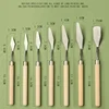 7Pcs/Set Stainless Steel Oil Painting Knives Artist Crafts Spatula Palette Knife Oil Painting Mixing Knife Scraper Art Tools 6