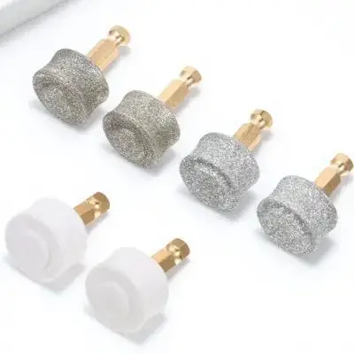 6pcs 전기 네일 그라인더 비트 내구성 있는 코런덤 교체용 샌딩 헤드 (강아지, 고양이, 새끼 강아지 발톱 다듬기, 애완동물 미용 도구)