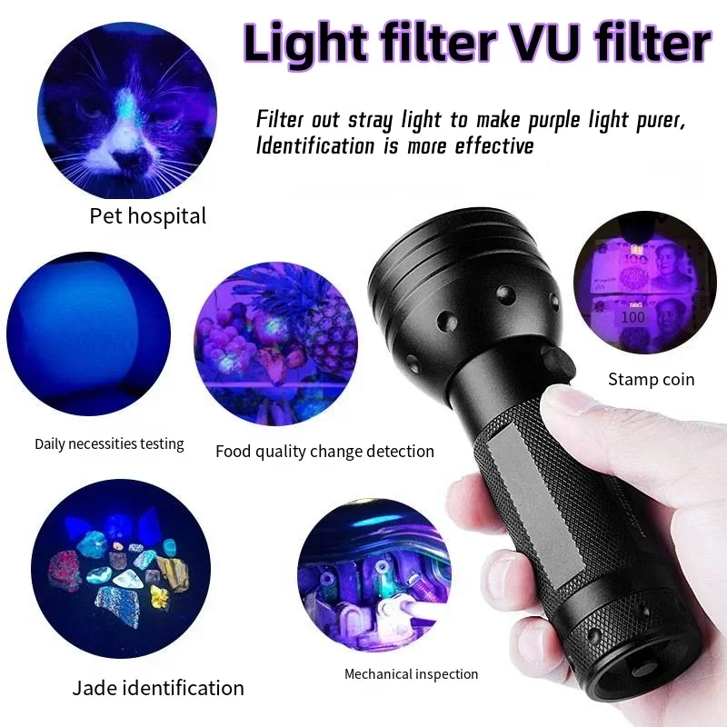 395nm UV Flashlight Blacklight 51LED UV Light Ultraviolet Flashlight for Pet Urine Detection Resin Curing fluorescent Check Lamp uv flashlight portable flashlight