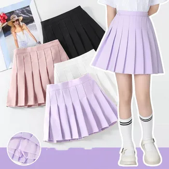 Girls Preppy Pleated Skirts 1
