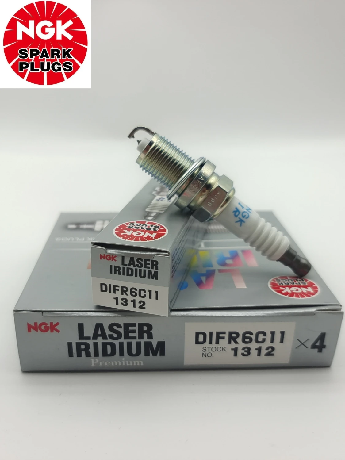 4PcsOriginalNGKDIFR6C111312BrandNewLaserDualIridiumPlatinu