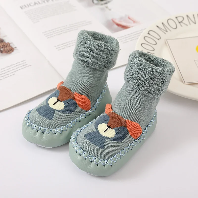 Toddler Socks with Rubber Soles for Toddlers Kids Socks Baby Warm Terry Thicken Slippers Infants Girl Winter Boys Sock Shoes toddler shoes baby shoes baby socks