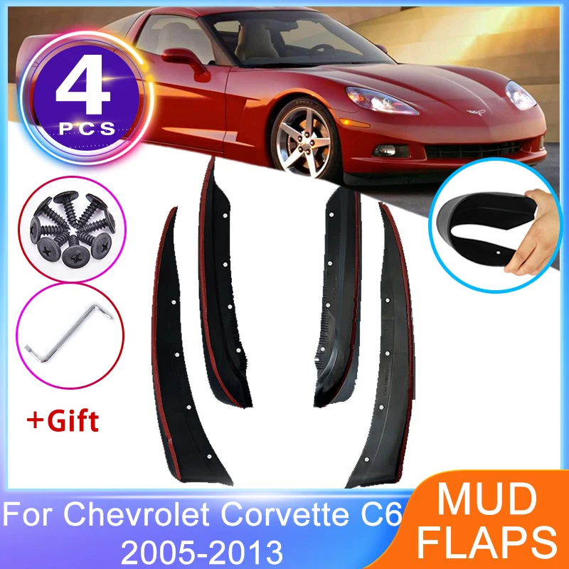

Mudguard For Chevrolet Corvette C6 2005~2013 Front Rear Mud Flaps Splash Guards Fender MudFlaps Wheel Protector Car Accessories