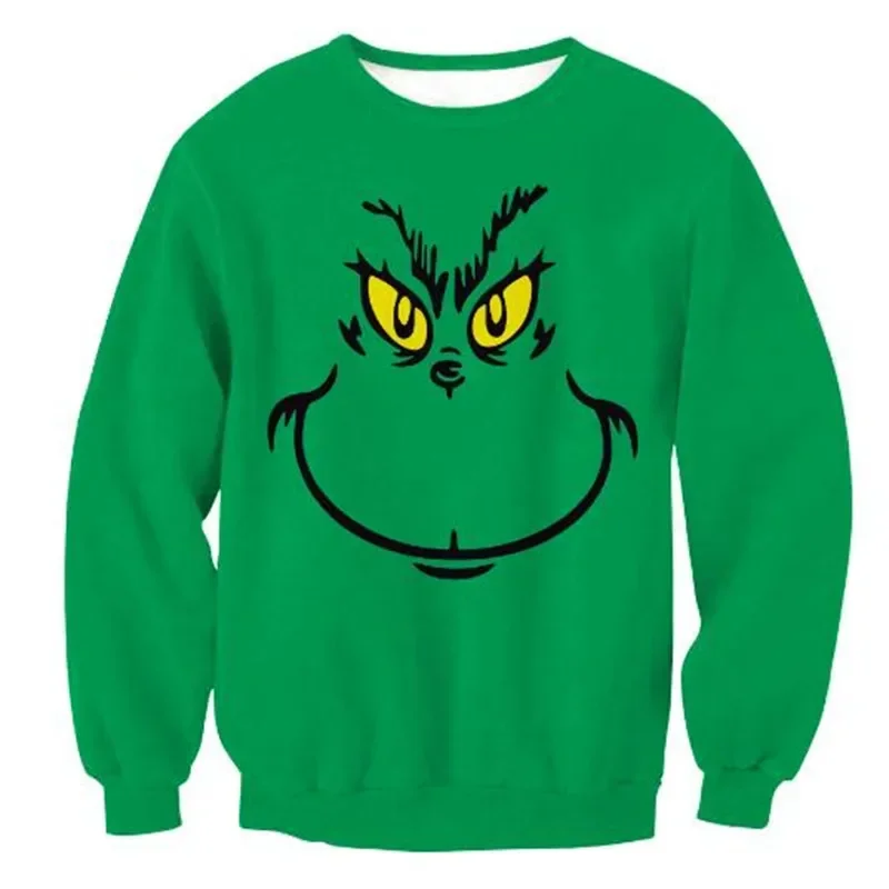 thumbnail image 1 of Suéteres navideños feos, jerséis verdes, sudadera con estampado 3D divertido para fiestas navideñas, sudadera de Jesús para fiestas, cumpleaños y Navidad, 1 of 5