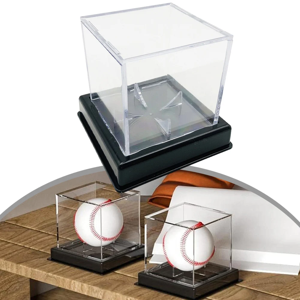 

1pc Baseball Box Acrylic Baseball Display Case Clear Baseball Box Ball Holder Cube Dustproof For Baseballs Up To 9 Inches