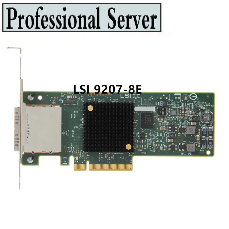 LSI SAS9207-8e 8-Port PCIe IT Mode 9207-8e SAS 6Gb/s External HBA RAID ...