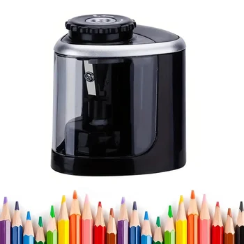Affilacarte elettrico da tavolo automatico per matite da 6-8 mm, strumento portatile per cancelleria, per studenti, bambini, scuola, ufficio.