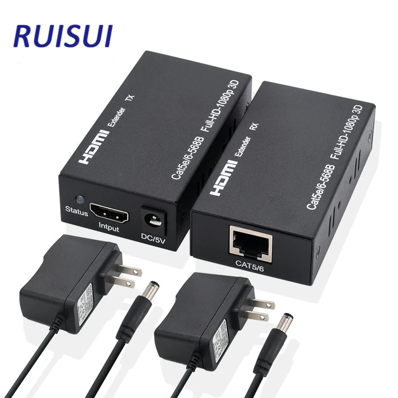 4K HDMI-совместимый сплиттер-удлинитель RJ45 60M Ethernet видео-удлинитель аудио-интерфейс