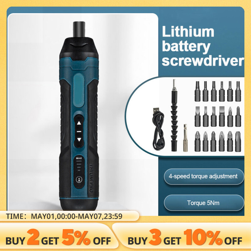 Mini Cordless Electric Screwdriver Rechargeable 1300mah Adjustment Power Drill Multi-function Disassembly Torque Repair Tools