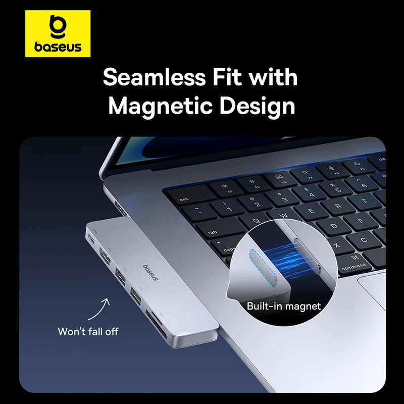 Baseus Dual USB-C Hub with 4K HDMI and SD/TF Card Reader