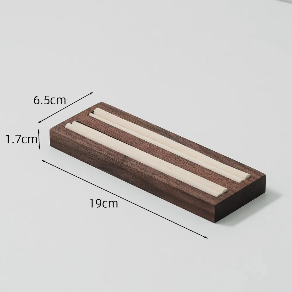Dark Brown Rectangular Black Walnut Solid Wood Earring Display Stand 1Piece jewelry storage bags For Storage Photo Props Jewelry Display Stand
