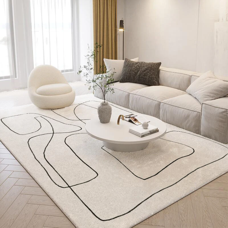 Nordic Abstract Plush Area Rug 4