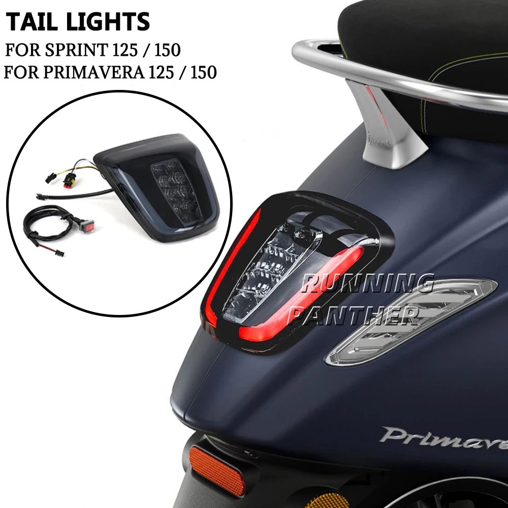 

Новые задние фонари для мотоцикла задние фонари стоп-сигналы для Vespa Primavera Sprint 125 150 PRIMAVERA SPRINT