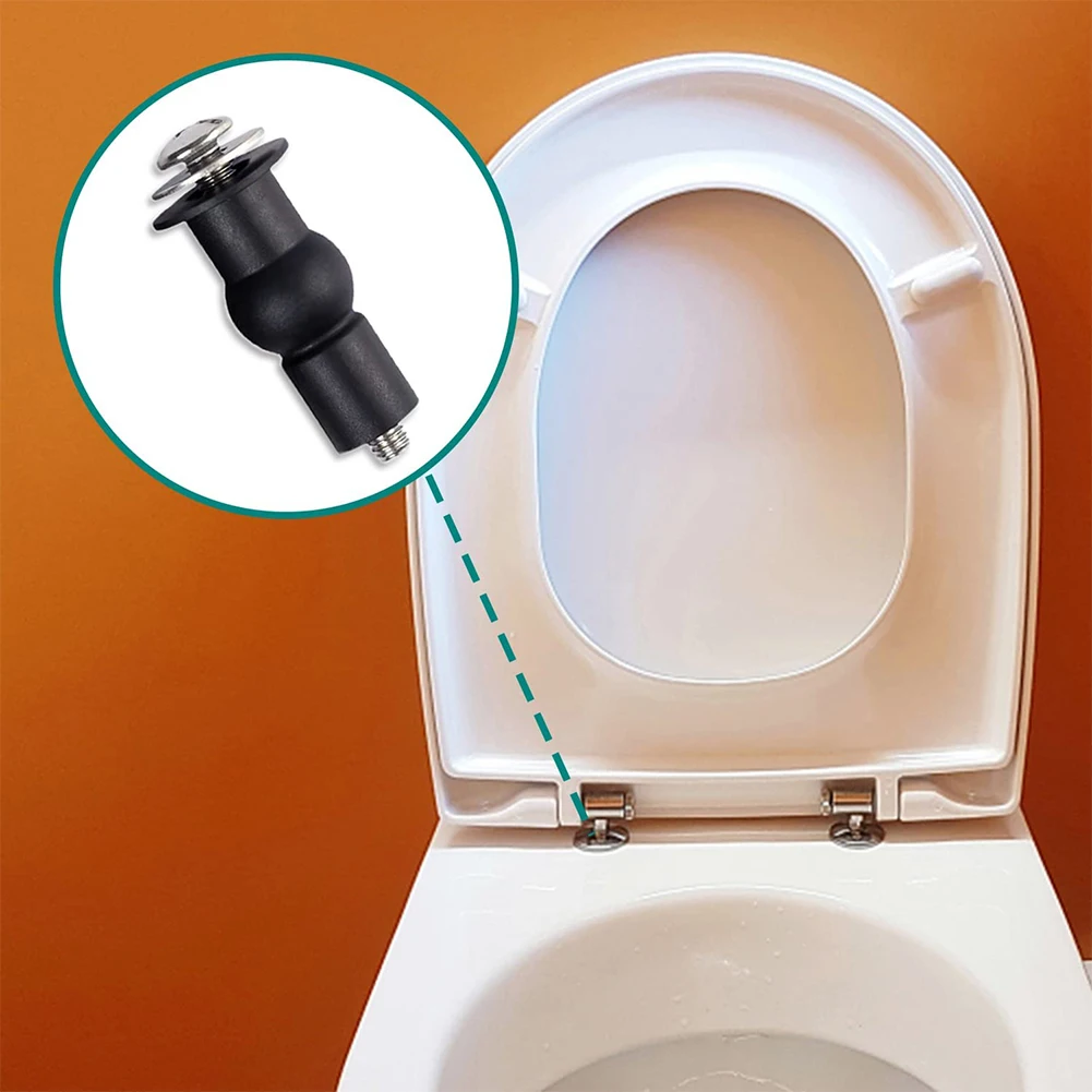 2 Pack Rubber Bungs Toilet Seat Screws Hinges Expanding Rubber Top Nuts
