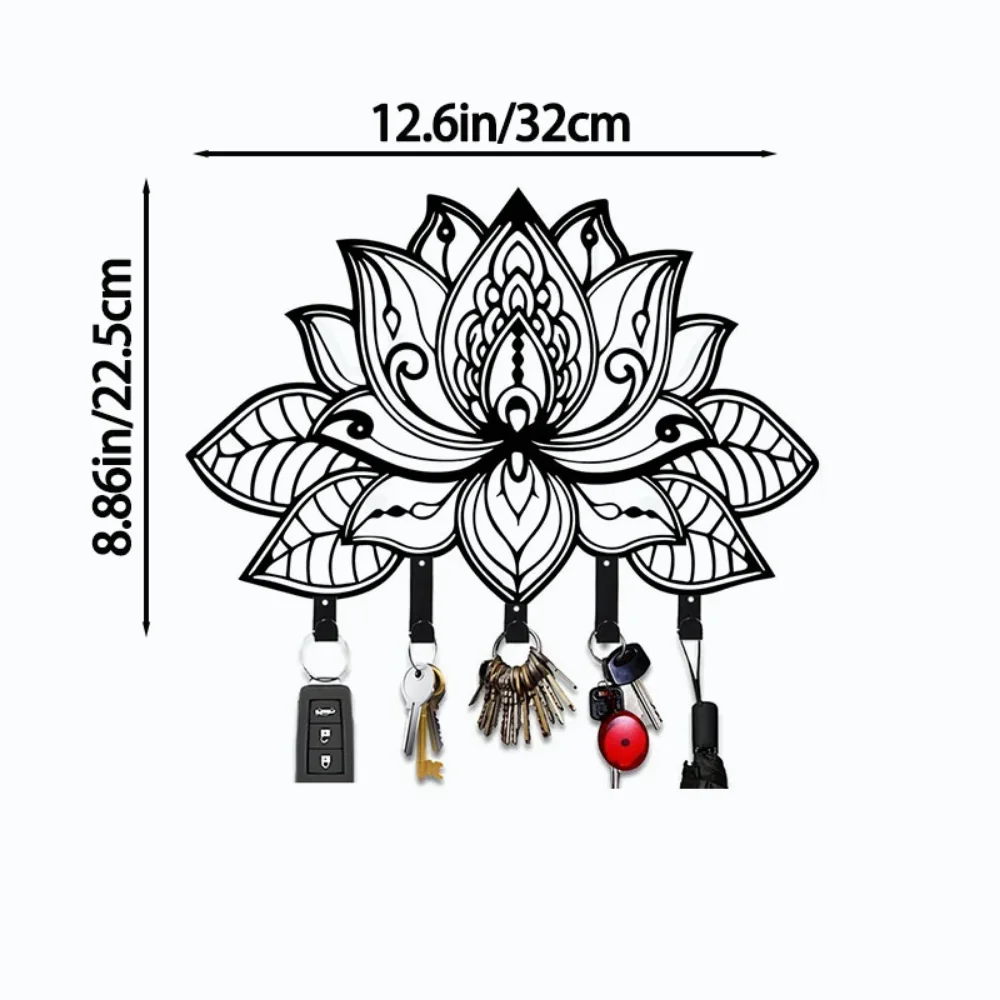 Artistic Metal Wall Mounted Clothes Hanger Modern Decor Coat Rack Hook Artistic Coat Rack Metal Wall Hanger Modern Hook Storage 2