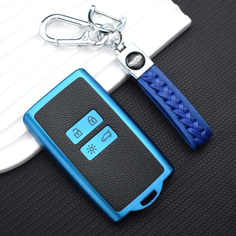 Premium TPU Leather Car Key Cover Case Fob