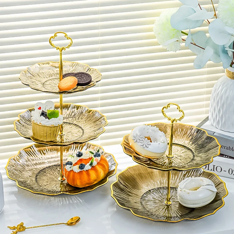 Fruit plate living room home coffee table multilayer afternoon tea dessert cake plate dessert display shelf luxury. 2