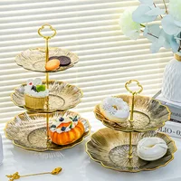 Fruit plate living room home coffee table multilayer afternoon tea dessert cake plate dessert display shelf luxury. 2