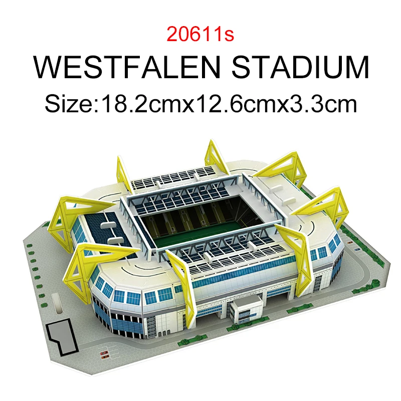 3D Football Stadium Paper Puzzle - Home Decor & Gift
