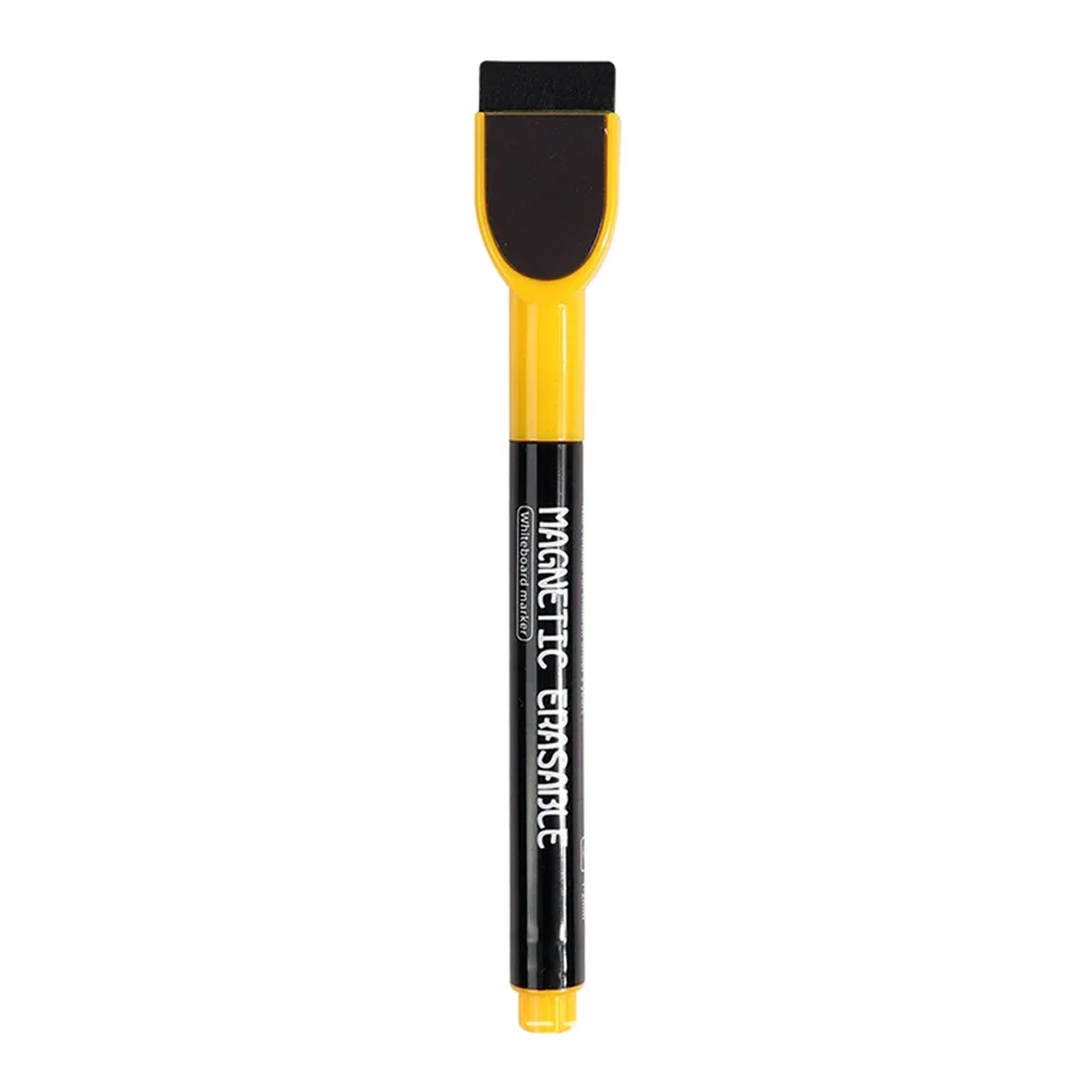 Magnetic Erasable Whiteboard Markers with Quick-Dry Water-Based Ink and Built-In Eraser