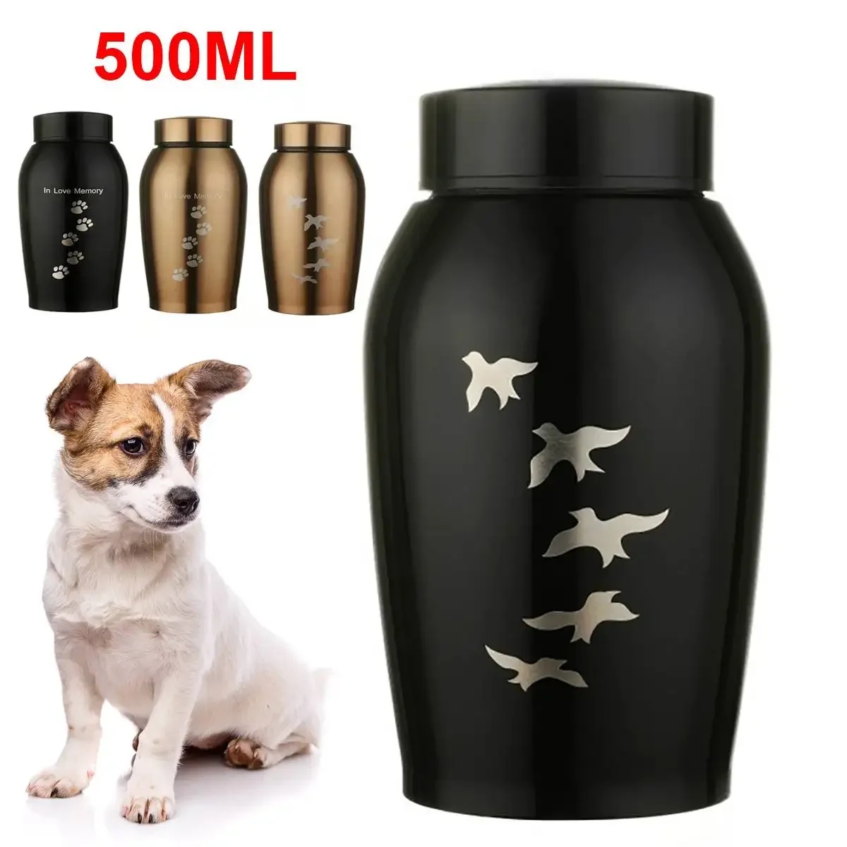 Cremation Urn Stainless Steel for Pets Dog Cat