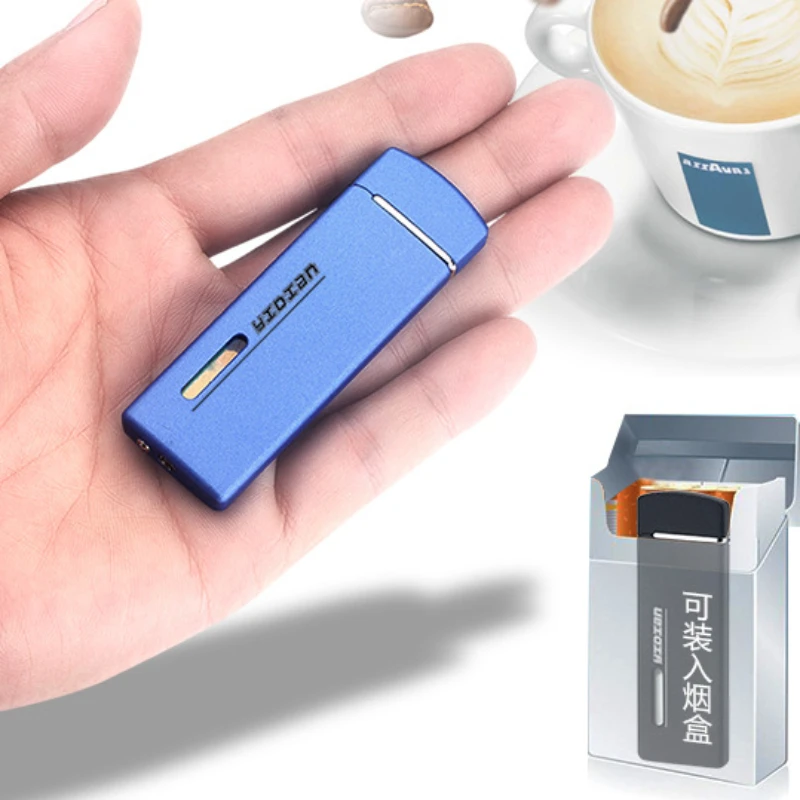 Ultra-thin Style Creative Mini Inflatable Lighter Grinding Wheel Open Flame Lighter 4