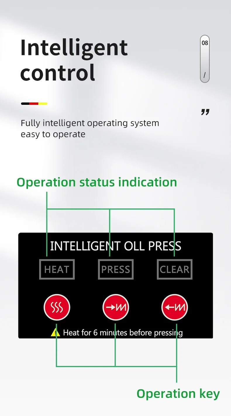 DIVEDEER T1 Kleine Intelligente Automatische Ölpresse für den Haushalt, Multifunktional für Erdnüsse, Sesam, Raps, aus Edelstahl Gefertigt – Detail 9