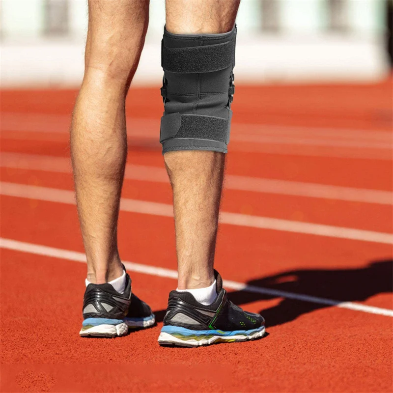 Knee Brace Hinged with Strap Side Patella Stabilizers for Protection Pain Relief for Arthritis Meniscus Tear