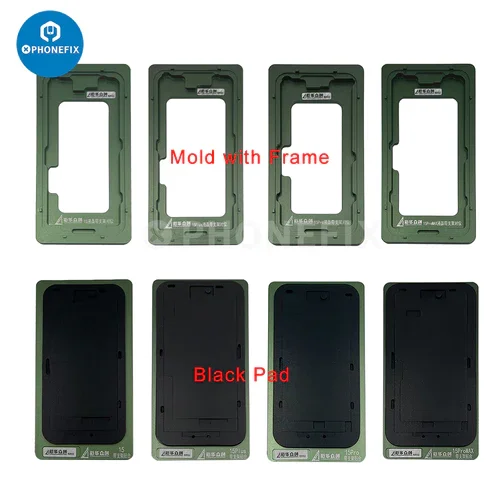 

LCD alignment positioning mold with bezel frame Black rubber pads For iPhone X 11 12 13 14 15 Series LCD Screen Display Repair