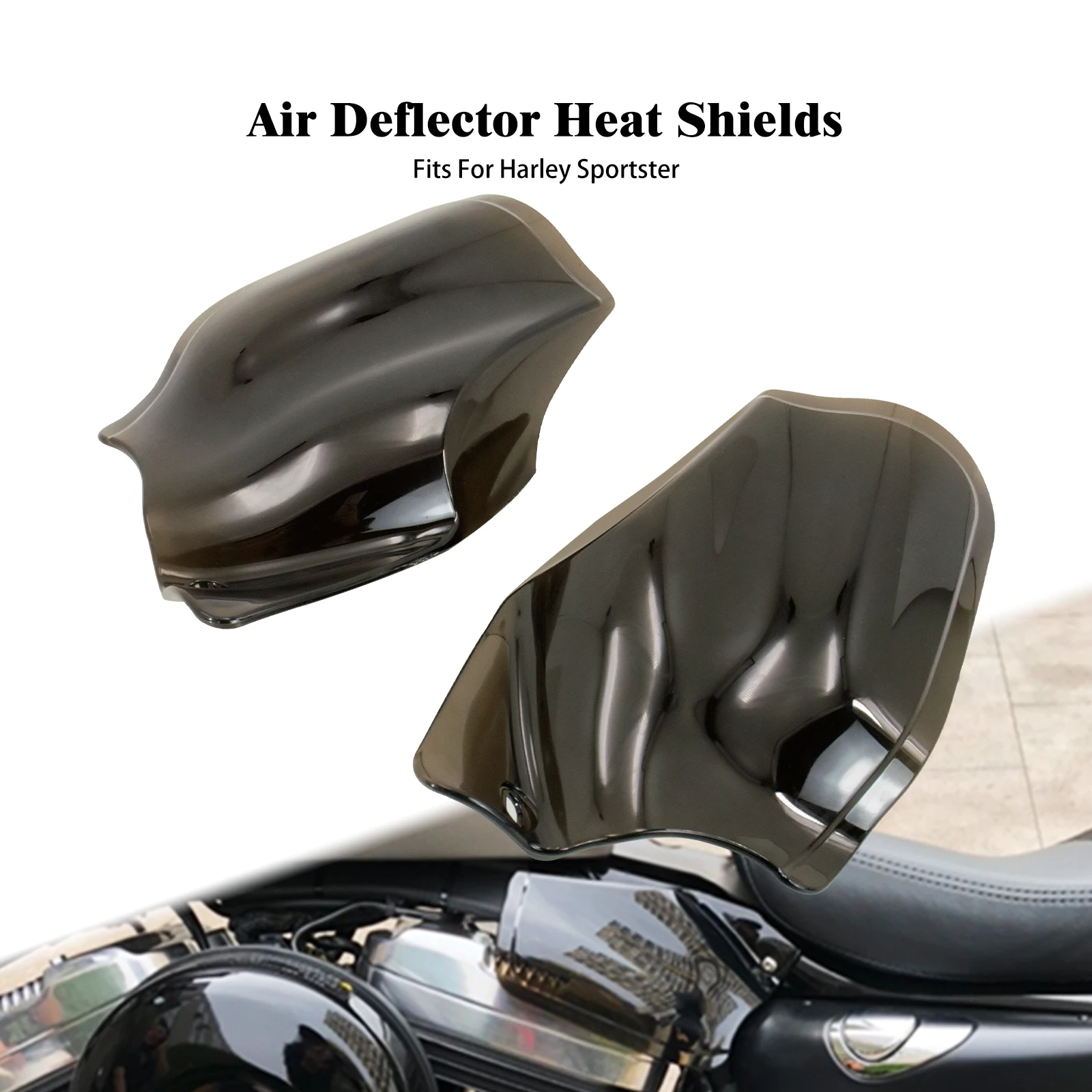 Motorcycle Reflective Saddle Shields Air Heat Deflector For Harley