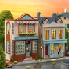 DIY Wooden Miniature Model Kit Sweet Dream House Casa Doll Houses With Furniture 3D Puzzle Dollhouse Home Decor Friends Gifts 2