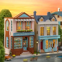DIY Wooden Miniature Model Kit Sweet Dream House Casa Doll Houses With Furniture 3D Puzzle Dollhouse Home Decor Friends Gifts 2