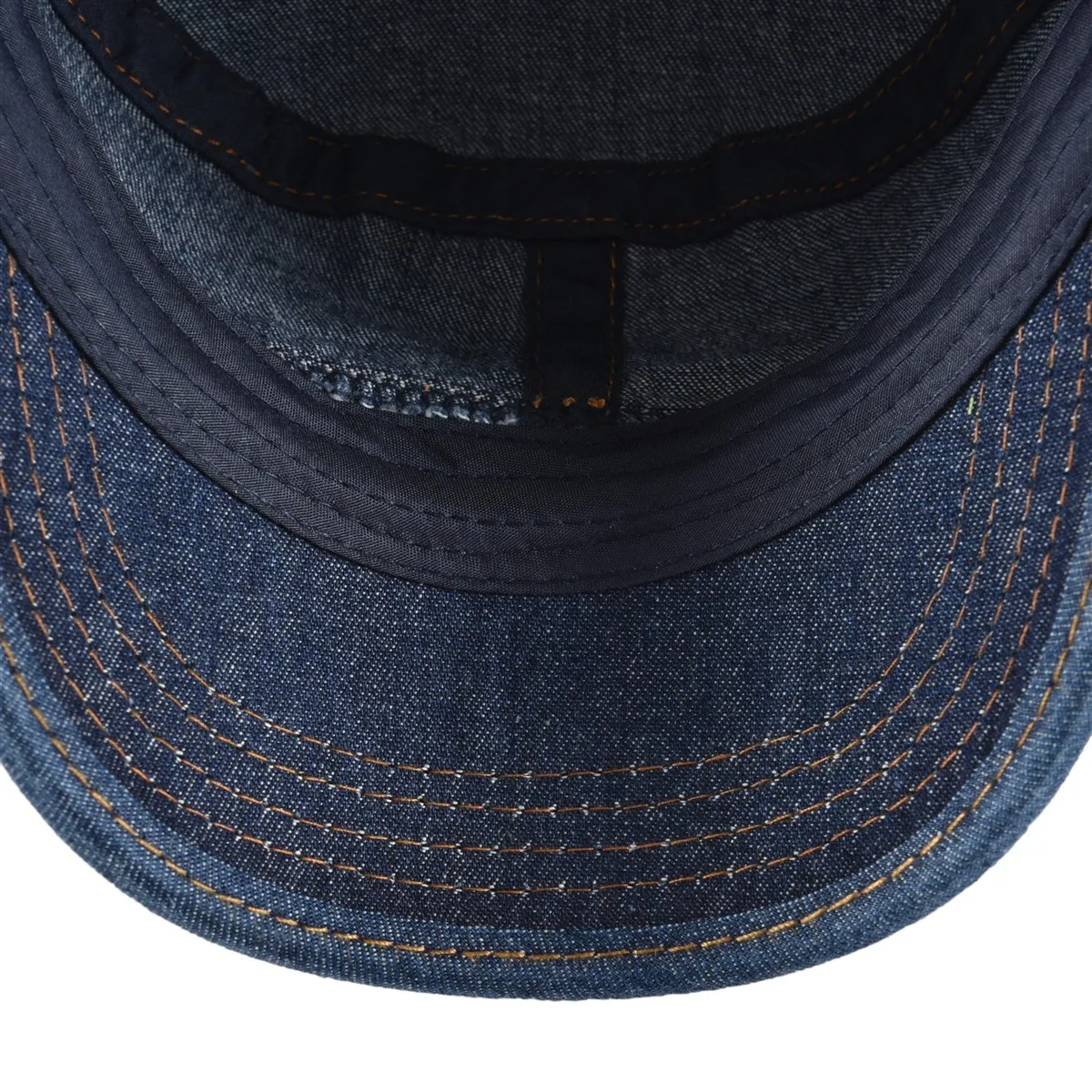 VOBOOM Denim Army Cap Men Washed Cotton Bucket Hat Spring Fall Headpiece Flat Top Adjustable Peaked Visor Hats Trucker Hats 5
