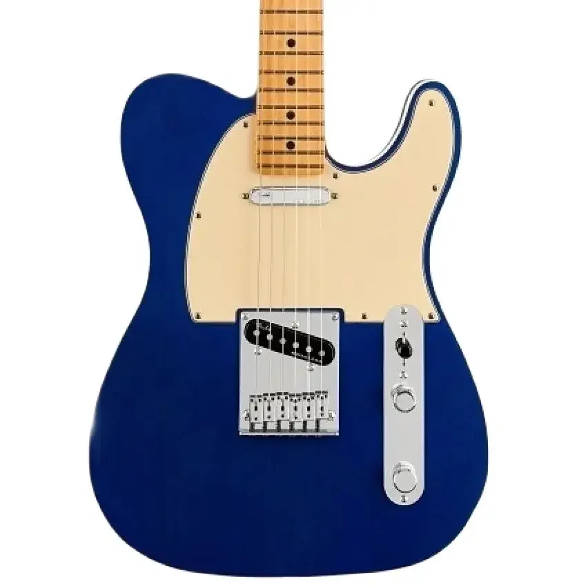 Electric Guitar Dark Blue Ultra Tele Electric Guitar Solid Mahogany Body Maple Fretboard