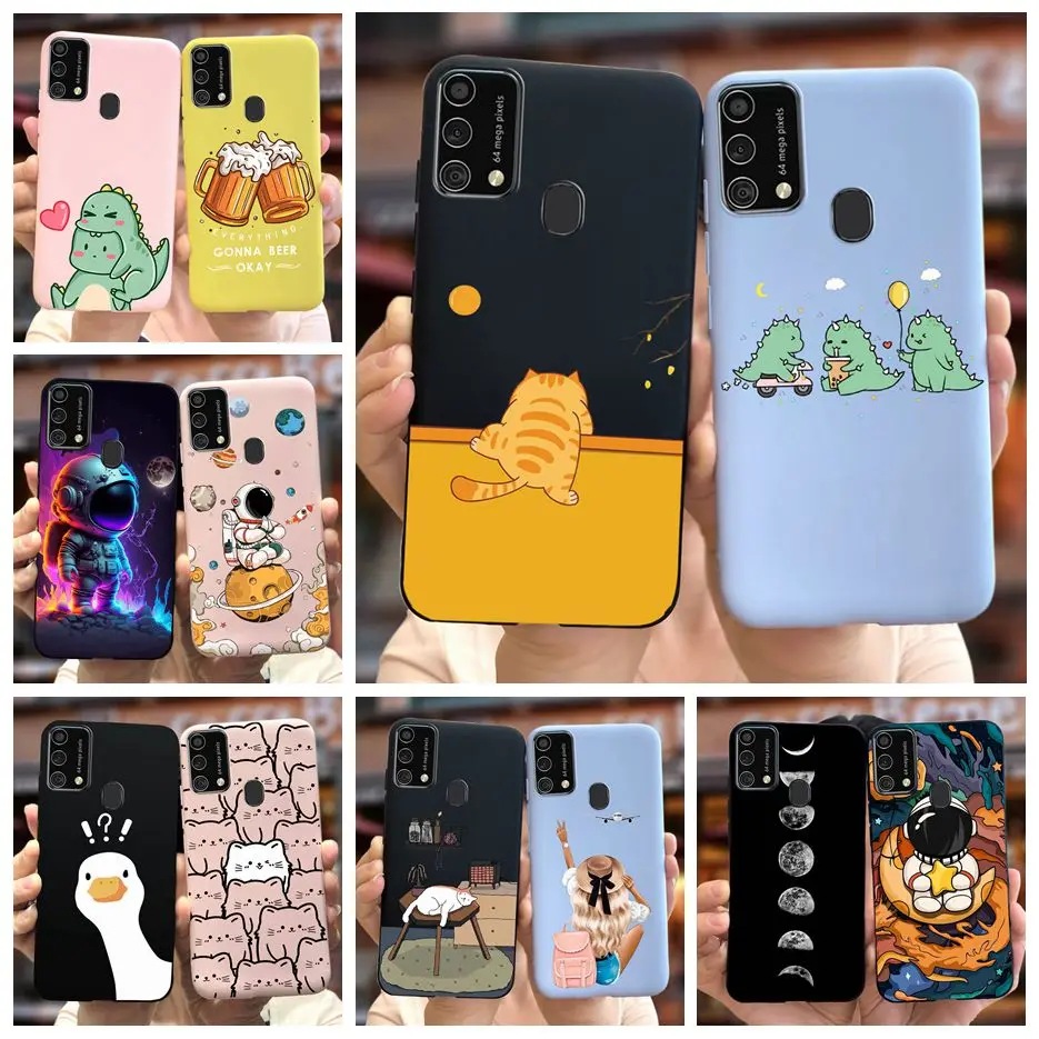 Чехол для Samsung Galaxy M21s, милый модный мультяшный чехол с рисунком, мягкие чехлы для Samsung M21s M 21 Galaxy M21, чехол для телефона