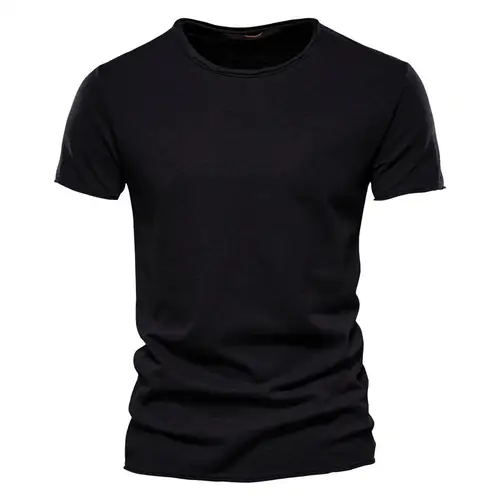 100% Cotton Men T-shirt Casual Soft Fitness Summer Thin T-shirts Men's Home Clothes O-Neck Short Sleeve Soild T Shirt for Men - Image 7