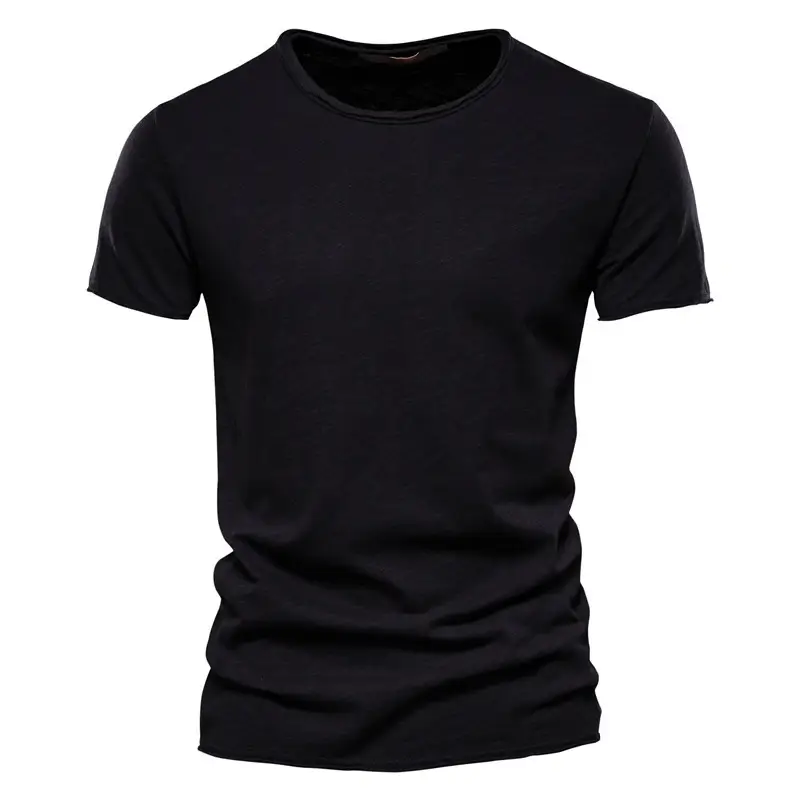 100% Cotton Men T-shirt Casual Soft Fitness Summer Thin T-shirts Men's Home Clothes O-Neck Short Sleeve Soild T Shirt for Men - Image 7