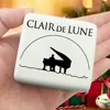 Rosiking Wooden Vintage White Clockwork Music Box CLAIR DE LUNE Debussy For Frends Girl Christmas and Children Birthday Gift 6