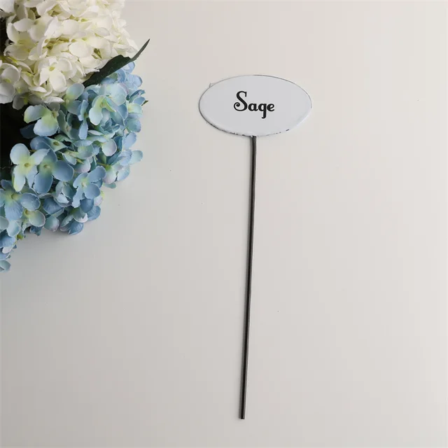 Fehér Zománc Gyógynövény Címkék Kerti Jel Jardinage Potager Plant Kertészeti Ajándékok - Image 5