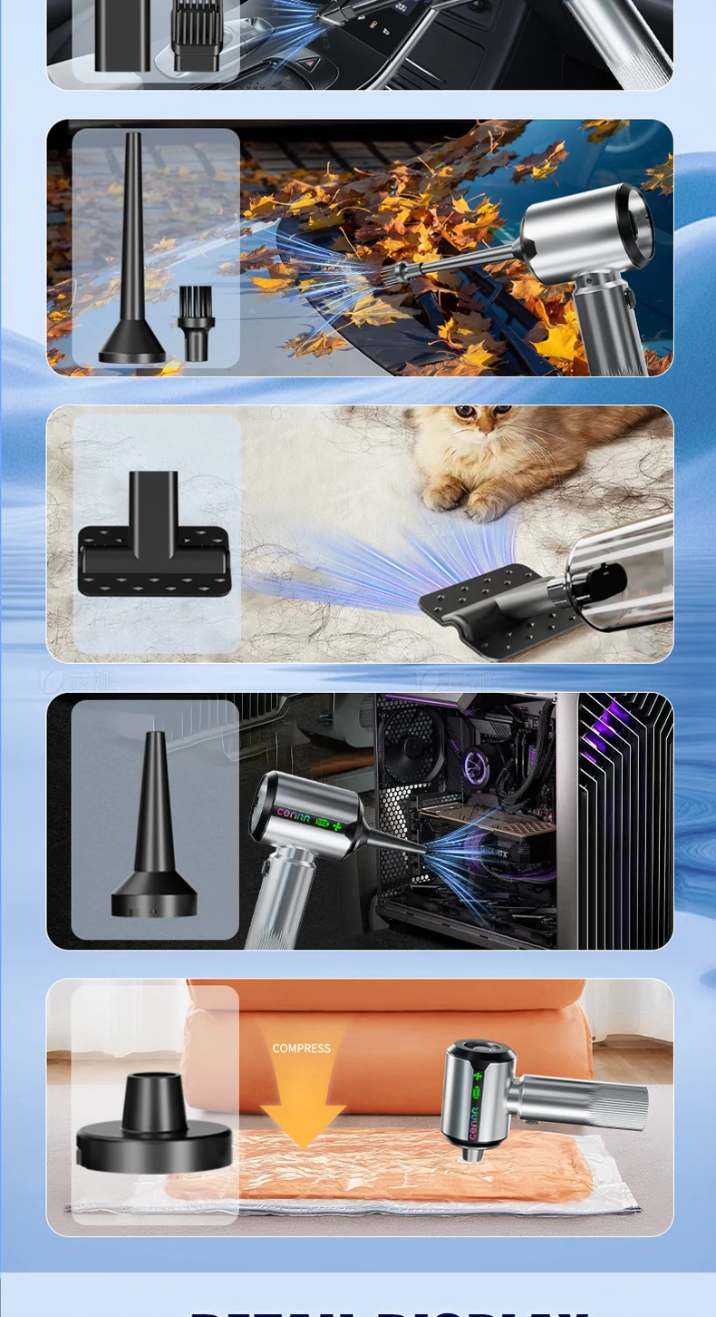 Car Vacuum Cleaner Strong Suction Powerful Portable HandHeld Car Cleaner for Hom